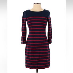 Brooks Brothers Navy and Red Long Sleeve Dress